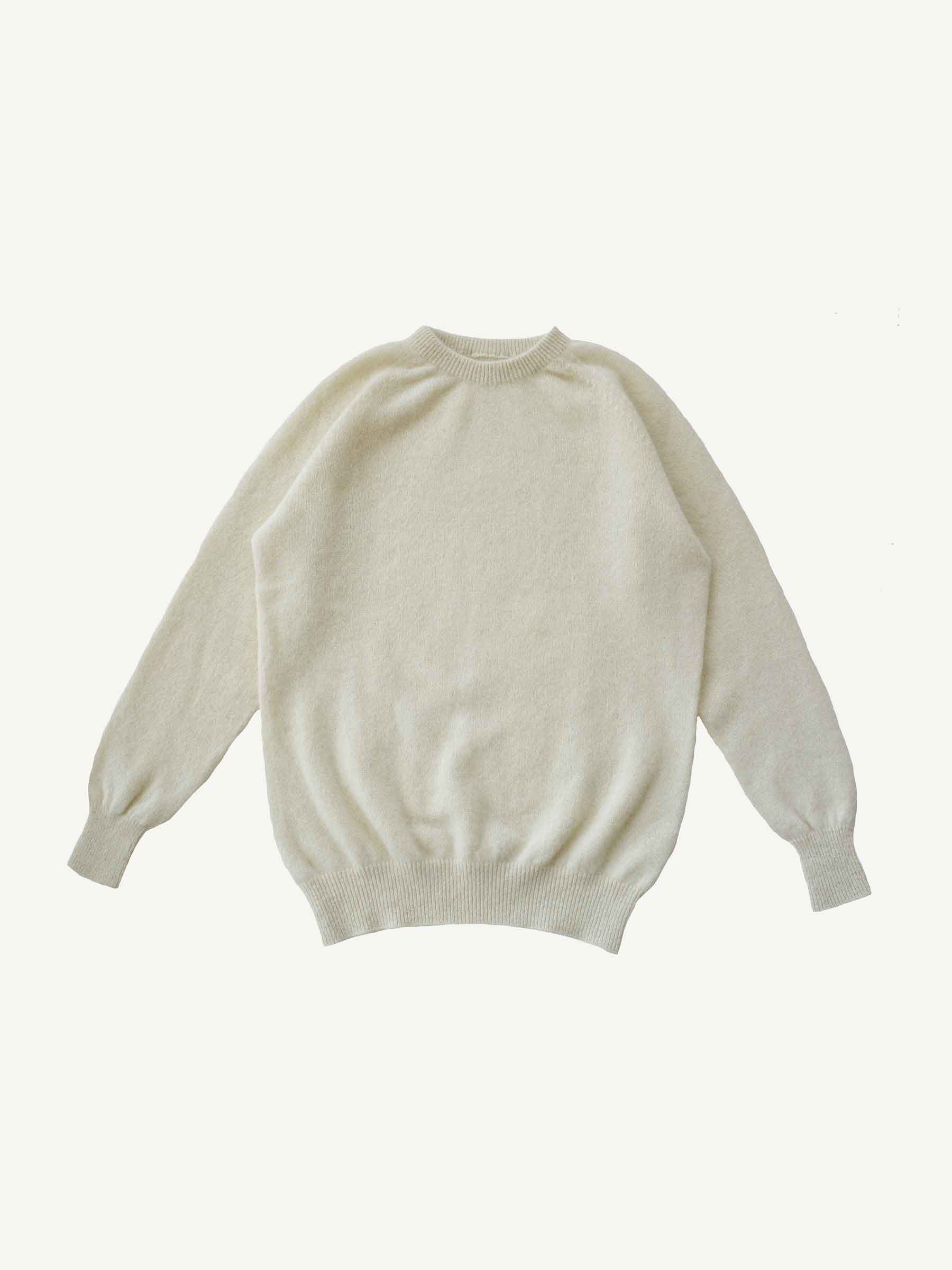 Layer V alpaca sweater, white