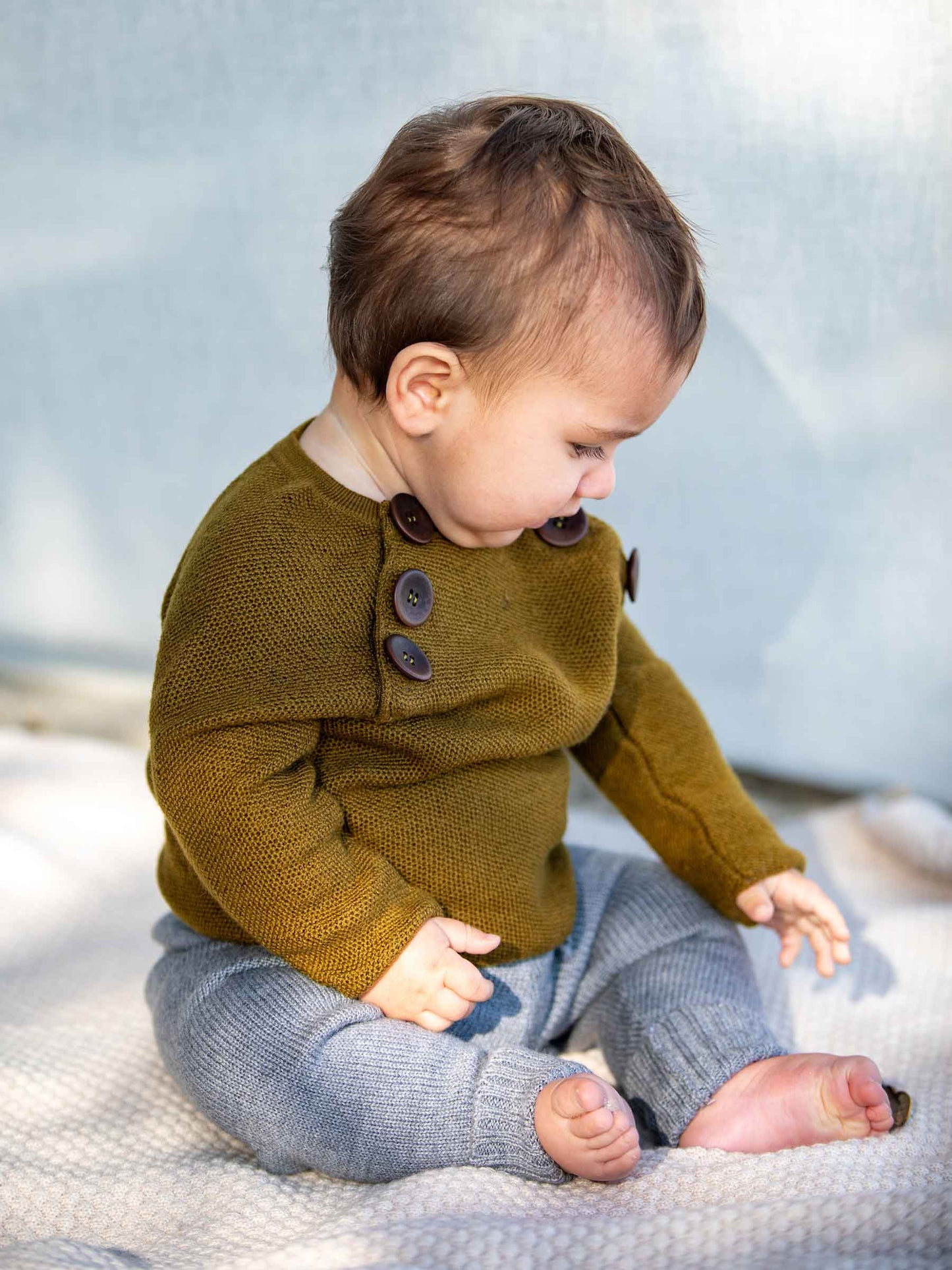 Augustin Baby Sweater Kelp