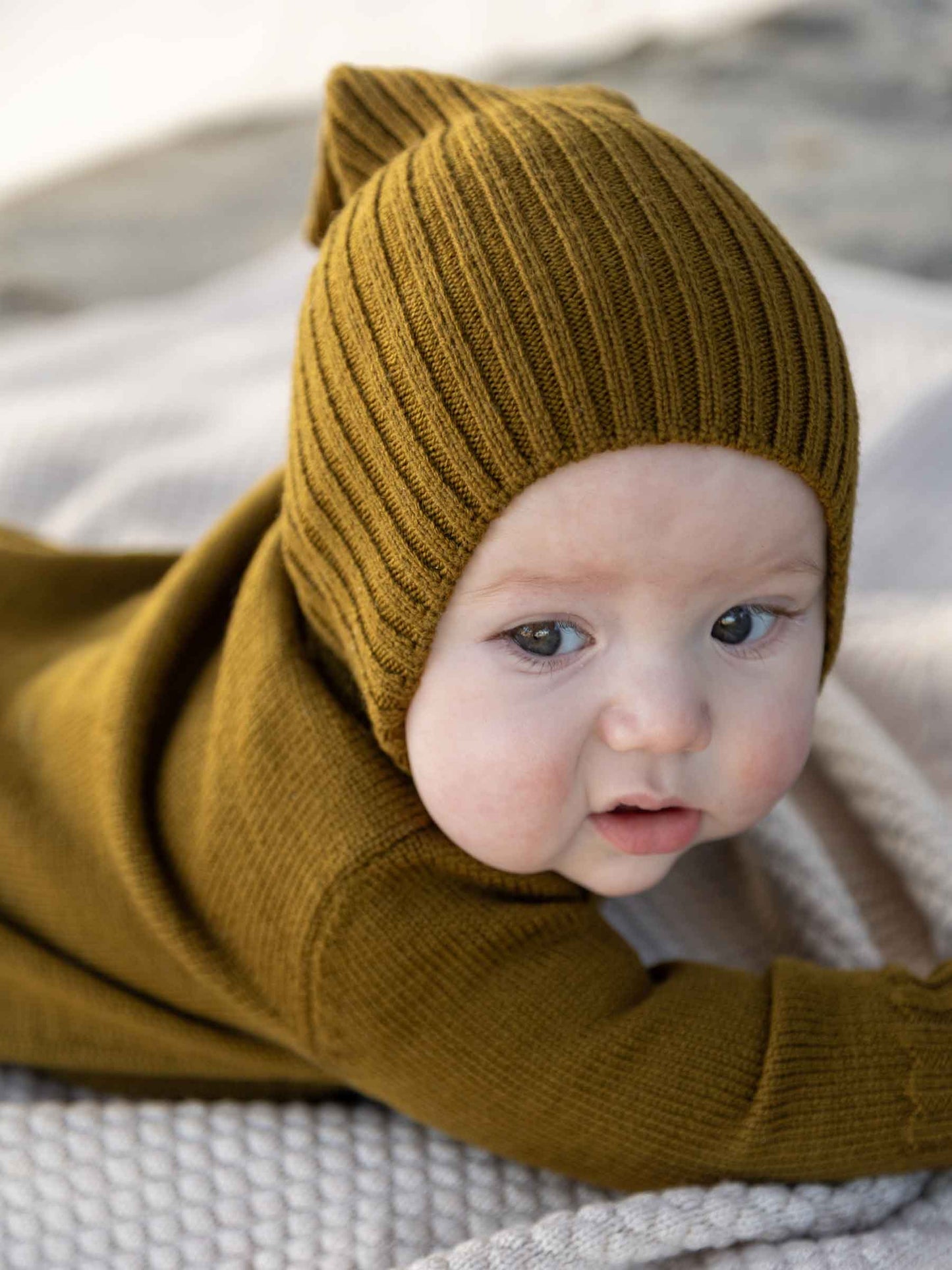 Milo Hooded Romper Kelp