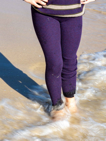 Knit Leggings Plum