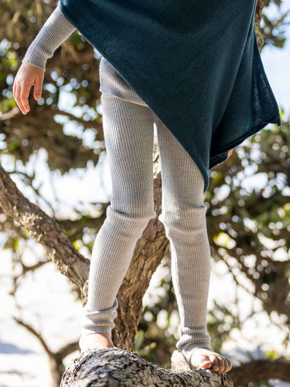 Knit Leggings Silver