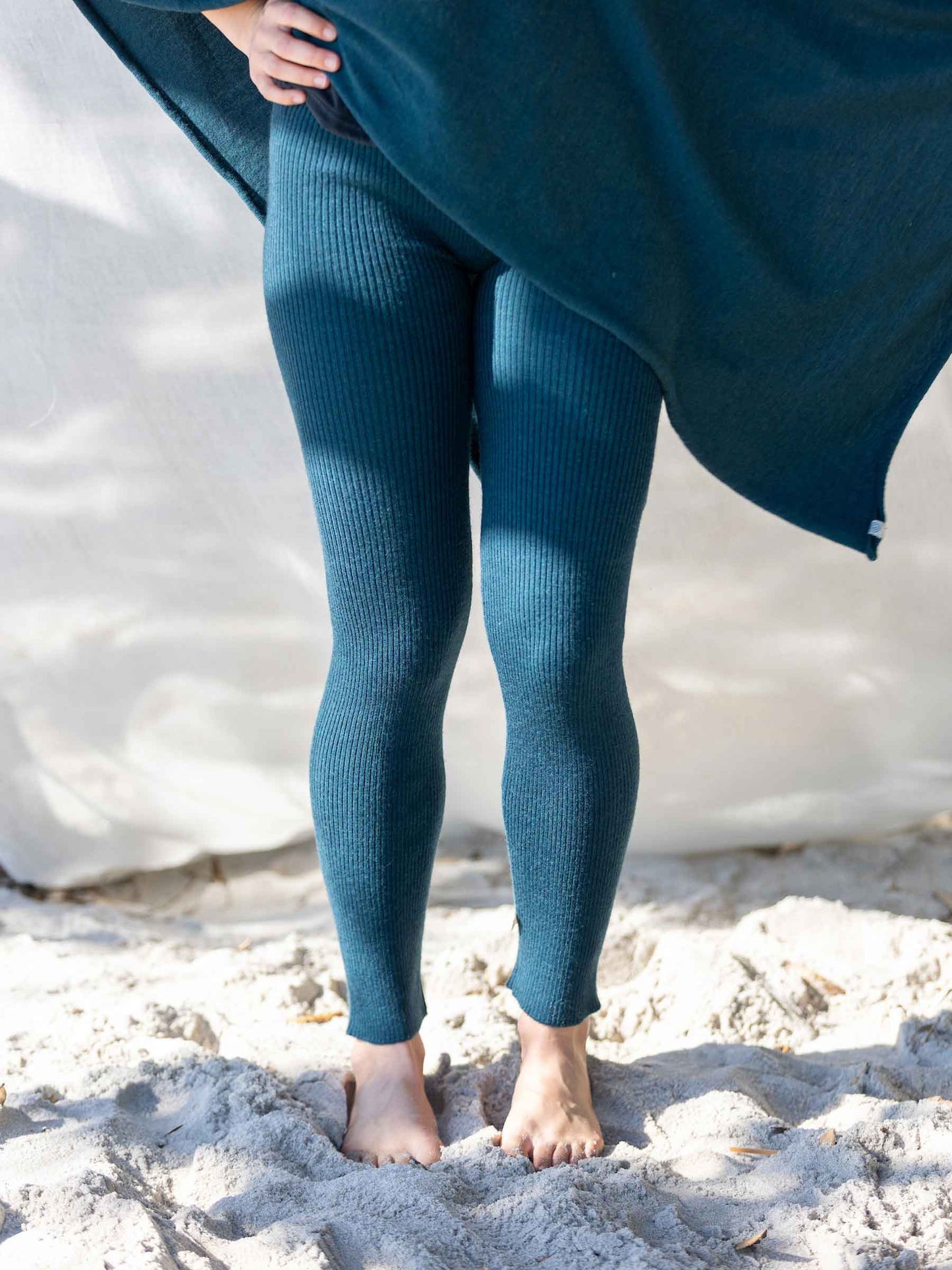 Women's Knit Leggings Teal