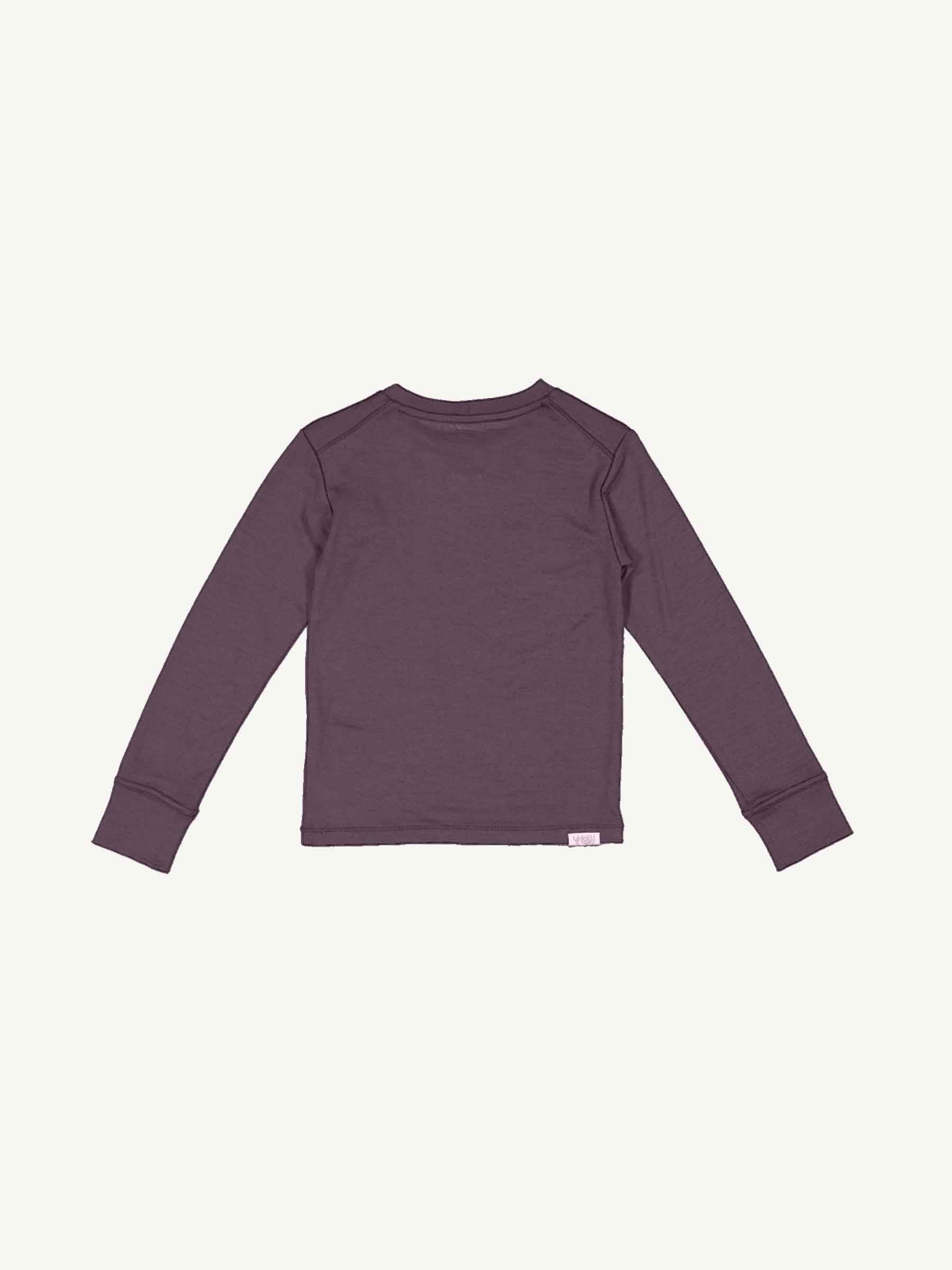 Tihoi Merino Crew Plum back