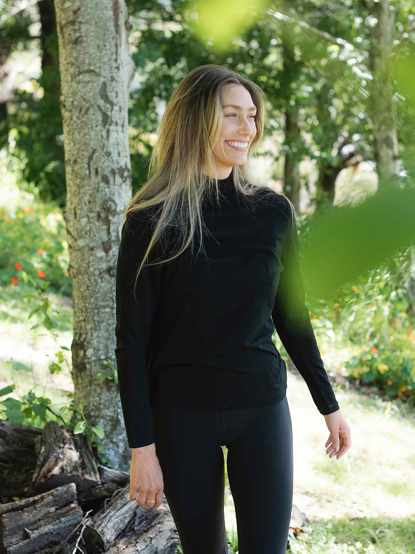 Women's Opua Merino Mockneck Black