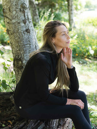 Women's Opua Merino Mockneck Black