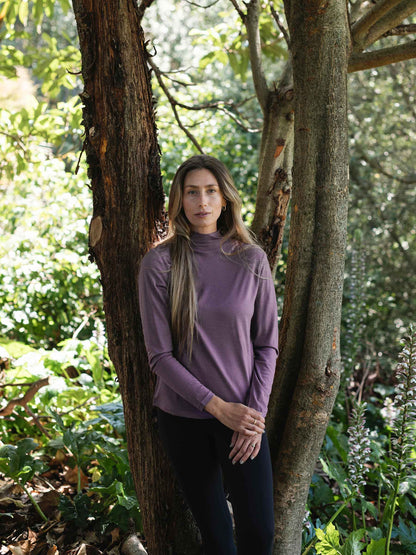 Women's Opua Merino Mockneck Plum