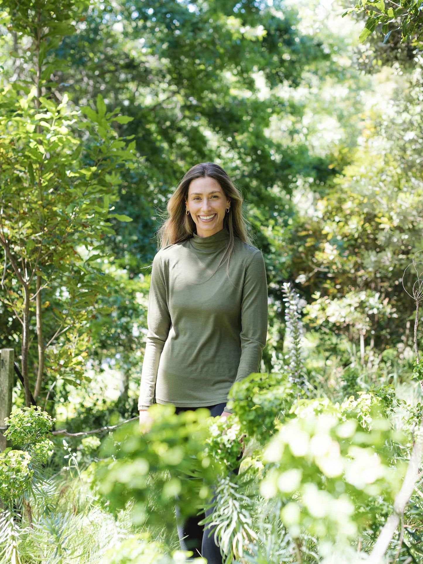 Women's Opua Merino Mockneck Moss