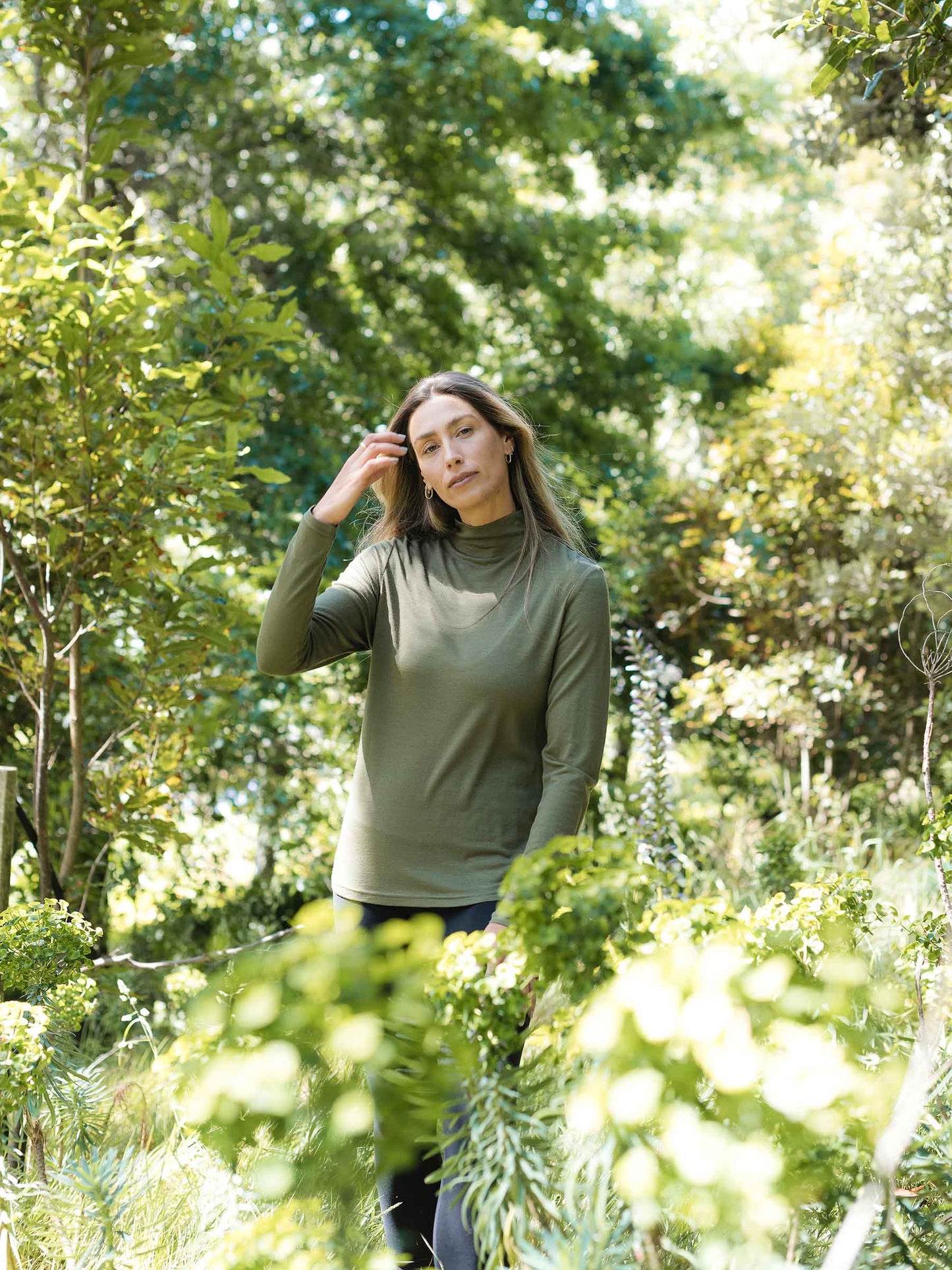 Women's Opua Merino Mockneck Moss