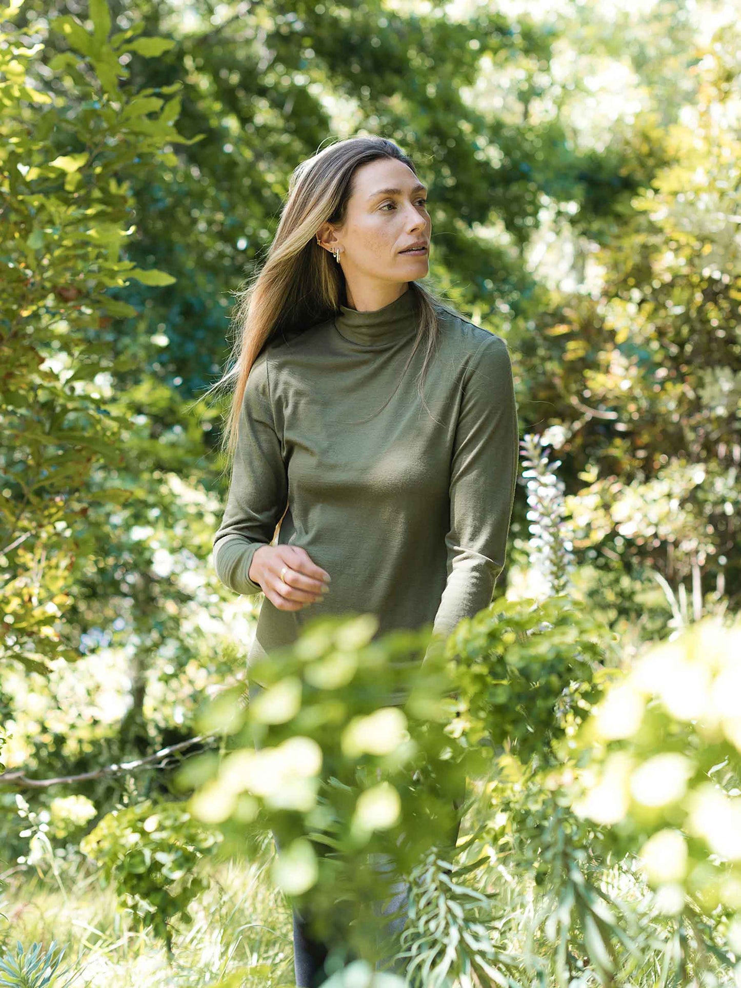 Women's Opua Merino Mockneck Moss