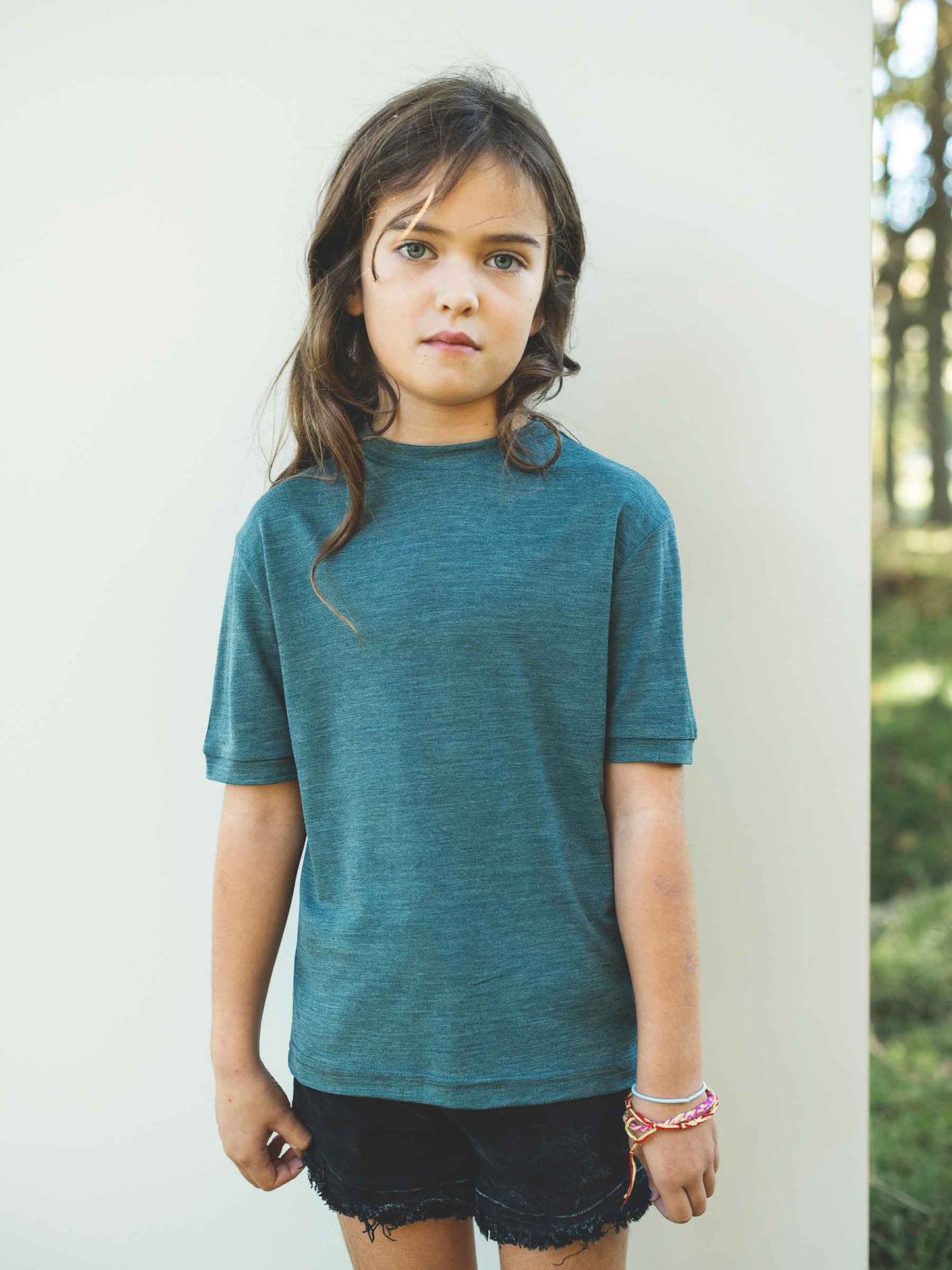 Child MerinoSilk Wallace Tee Deep Sea