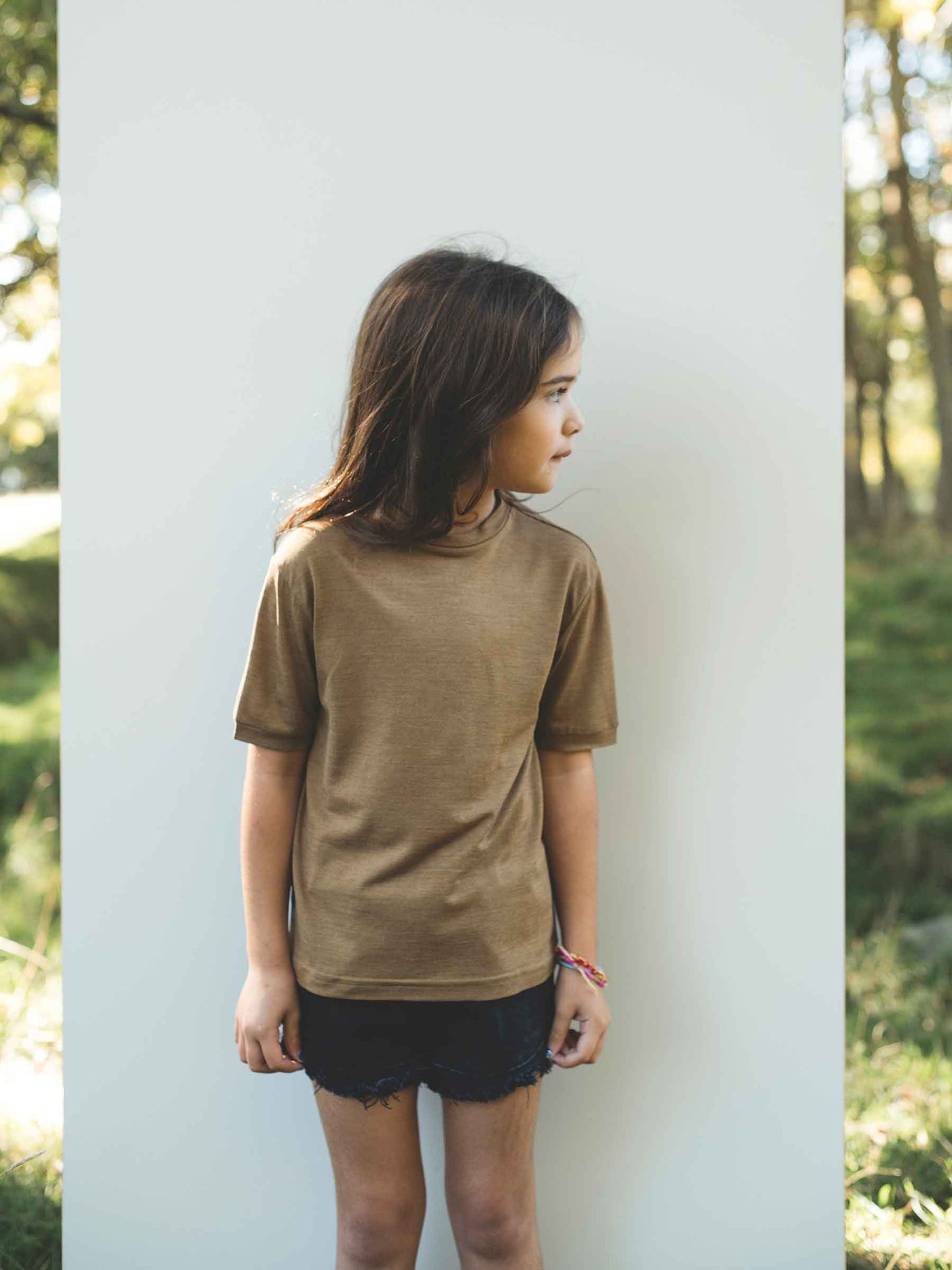 Child MerinoSilk Wallace Tee Kelp