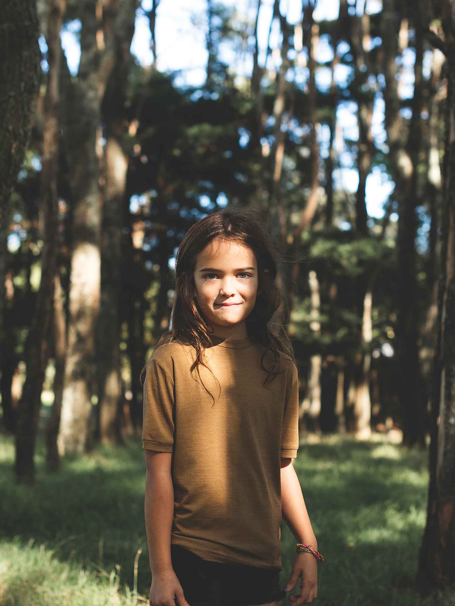 Child MerinoSilk Wallace Tee Kelp