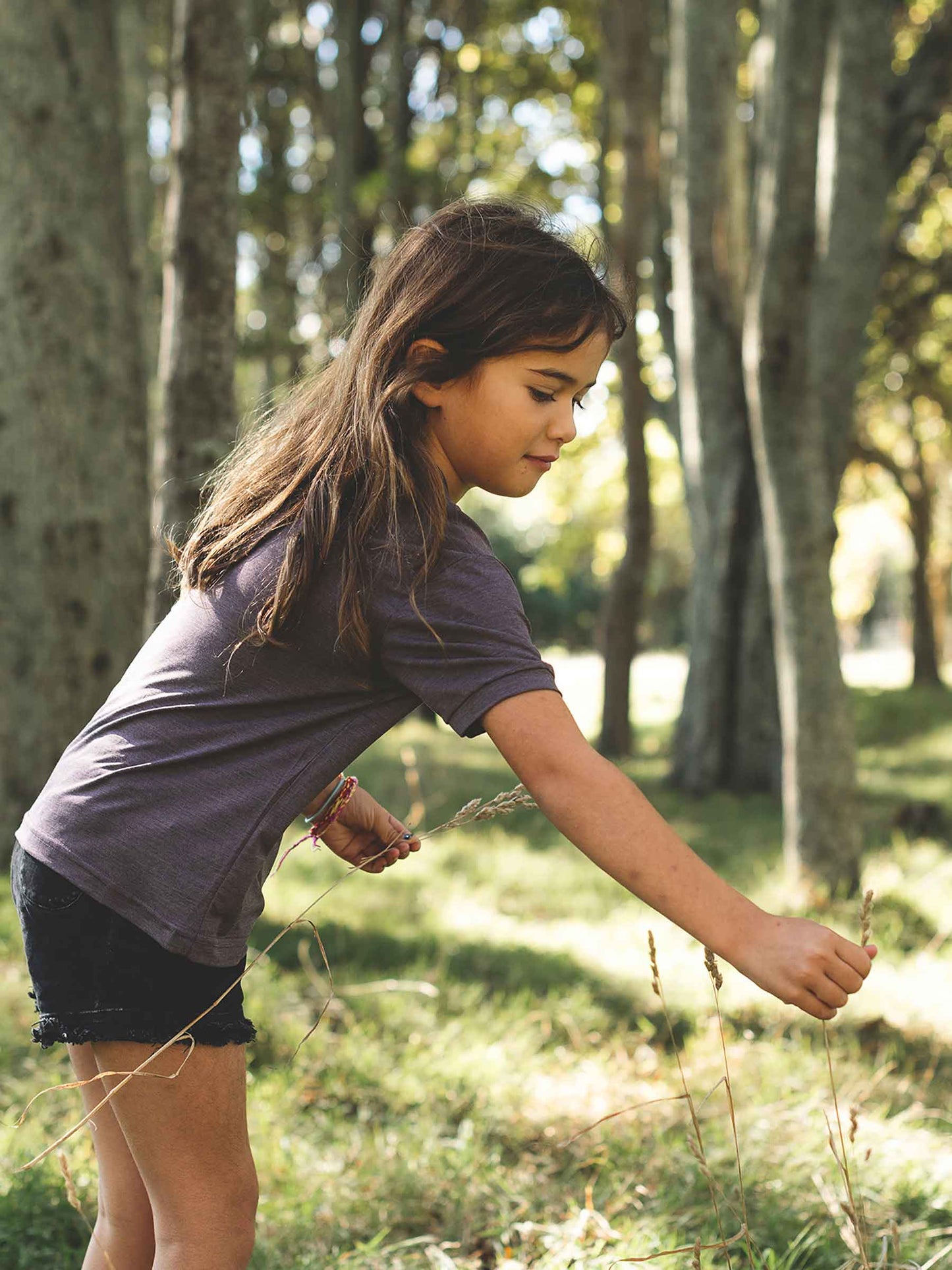 Child MerinoSilk Wallace Tee Plum