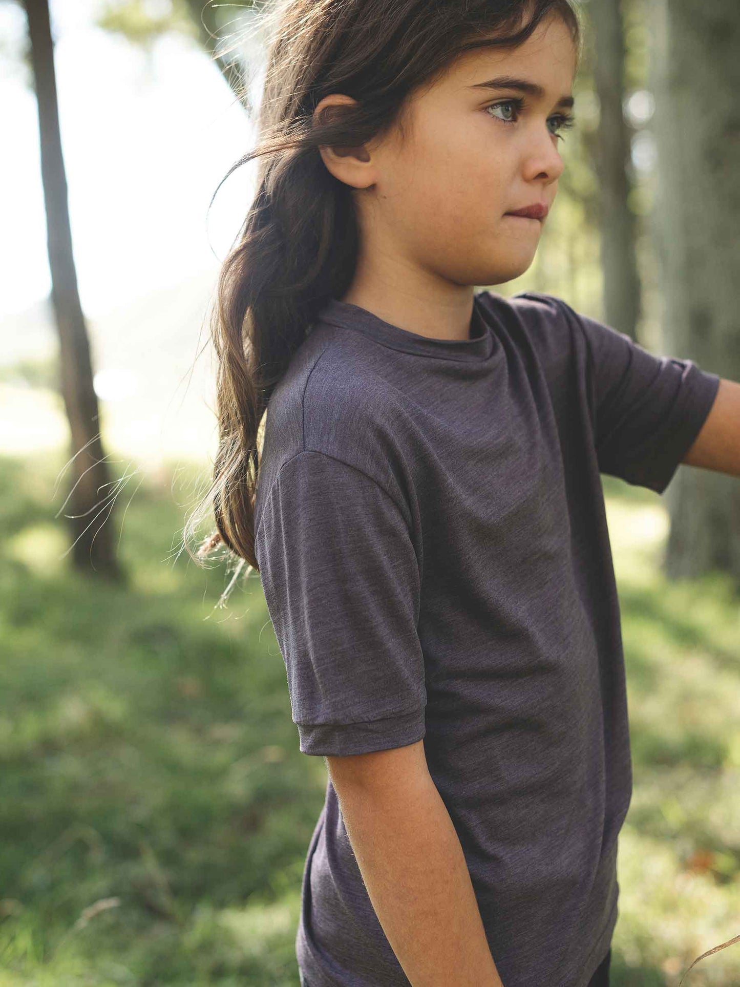 Child MerinoSilk Wallace Tee Plum