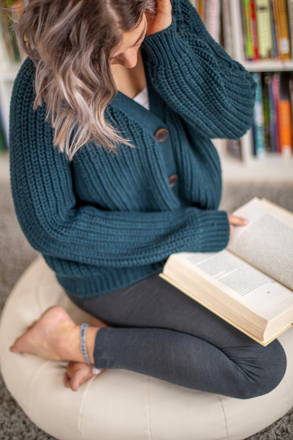 Adult's Bernard Cardigan Deep Sea