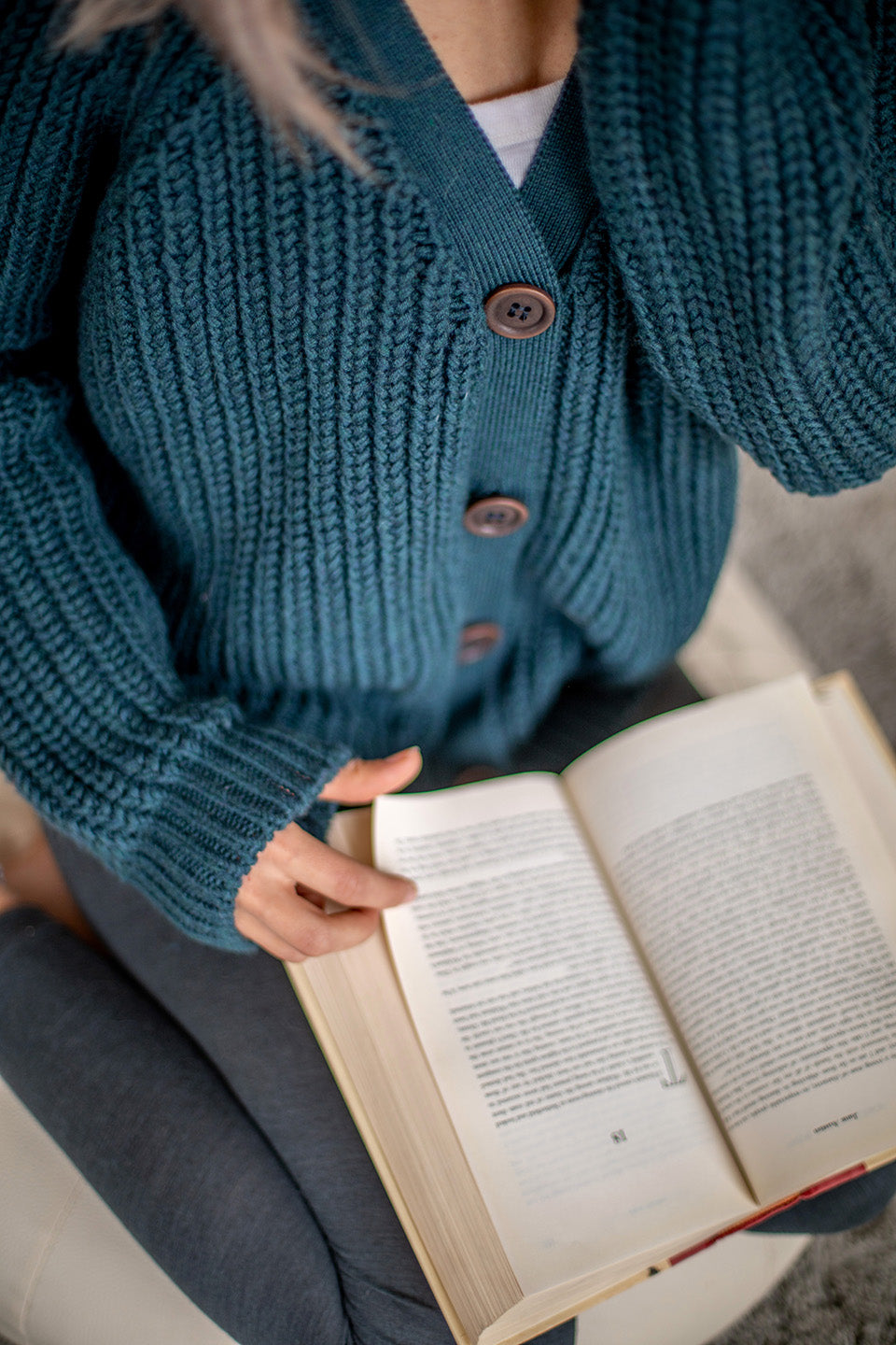 Adult's Bernard Cardigan Deep Sea