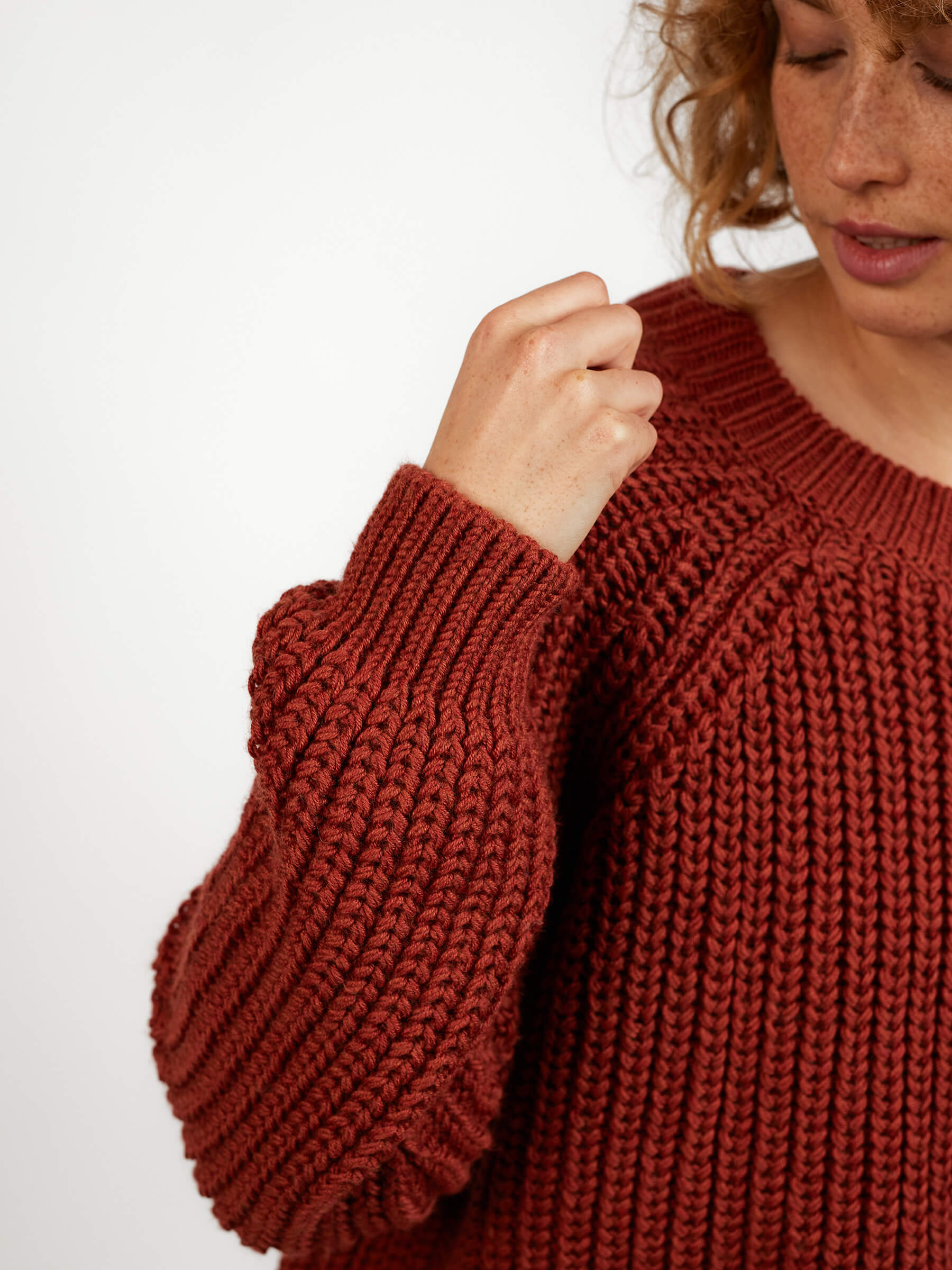 Adult's Fishline Sweater Paprika