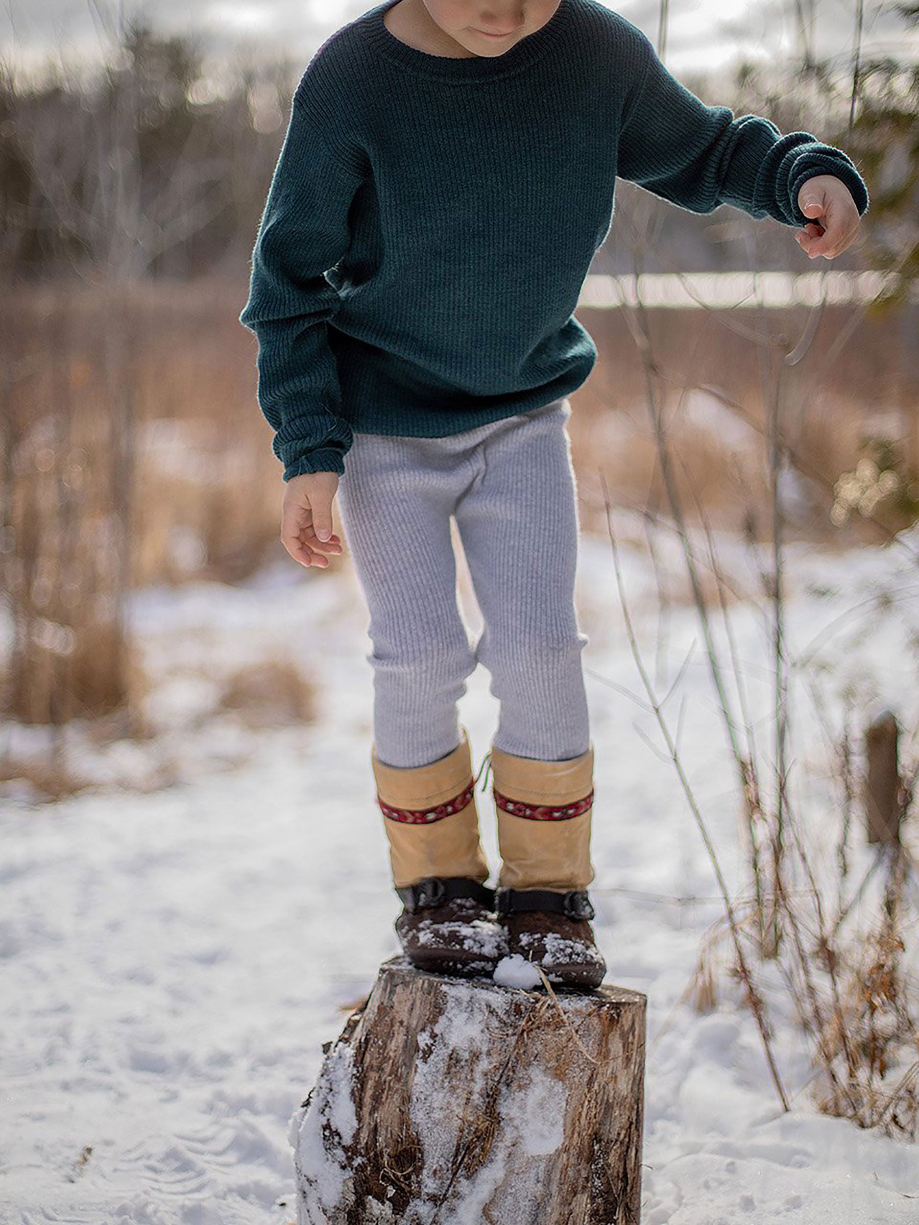 Leggings with outlet wool inside