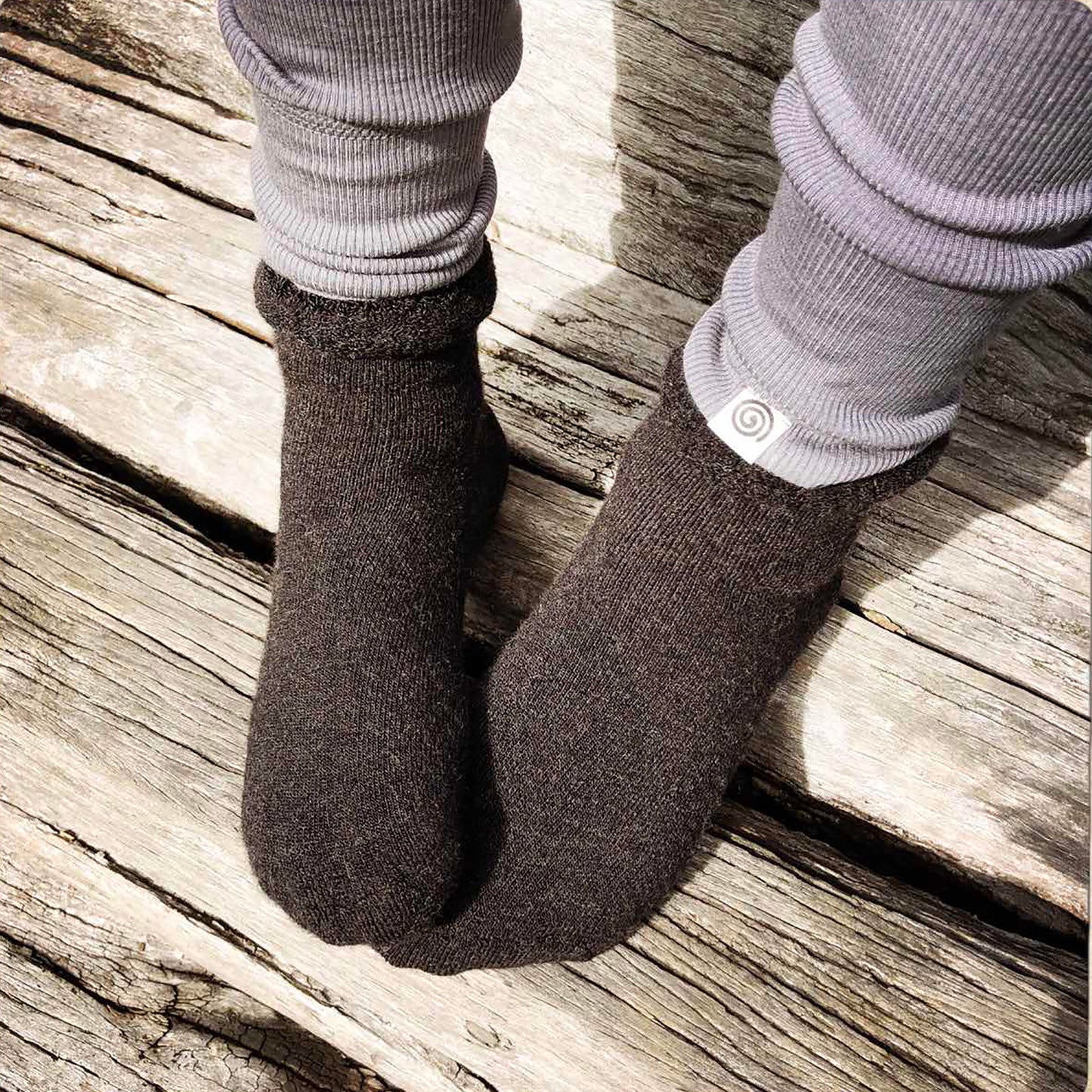 Merino Child Lounge Socks Charcoal