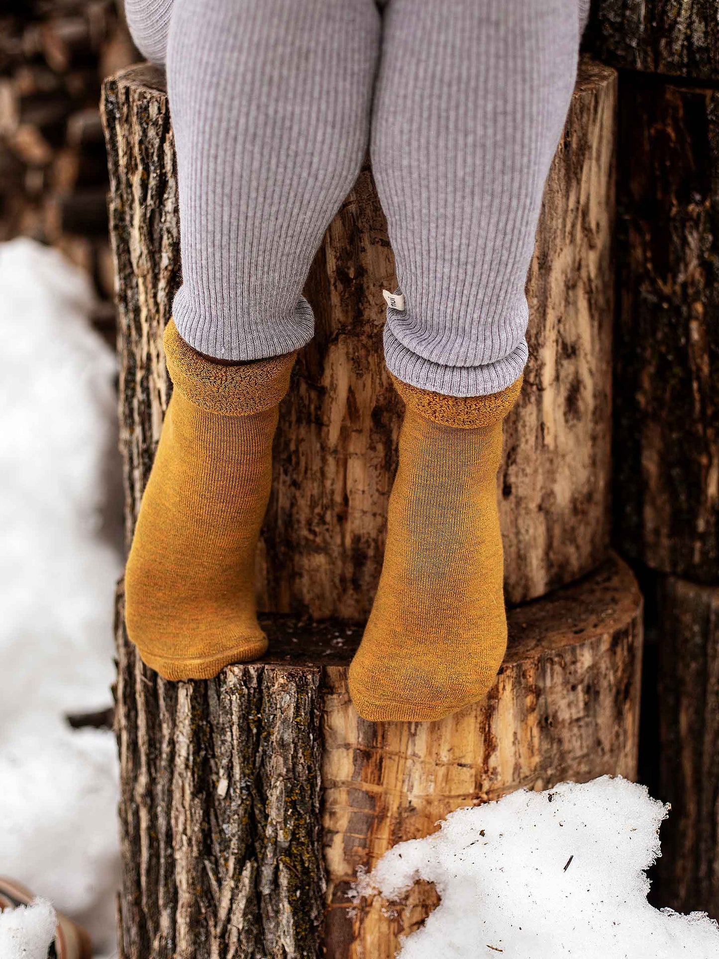 Merino Adult Lounge Socks Ochre