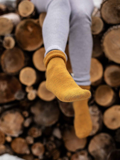 Merino Adult Lounge Socks Ochre