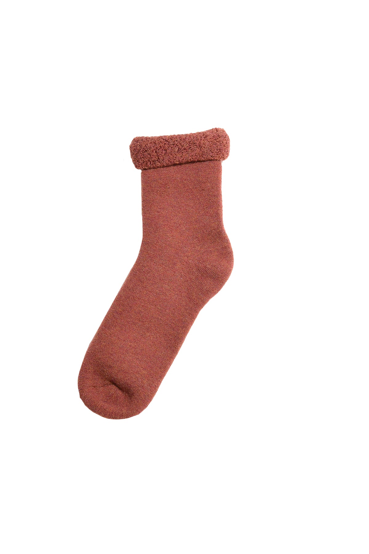 Merino Adult Lounge Socks Rust