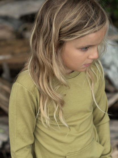 Child Tihoi Merino Crew Willow