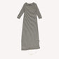 Merino Thermal Sleep Gown B+W Stripe