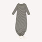Merino Thermal Sleep Gown B+W Stripe