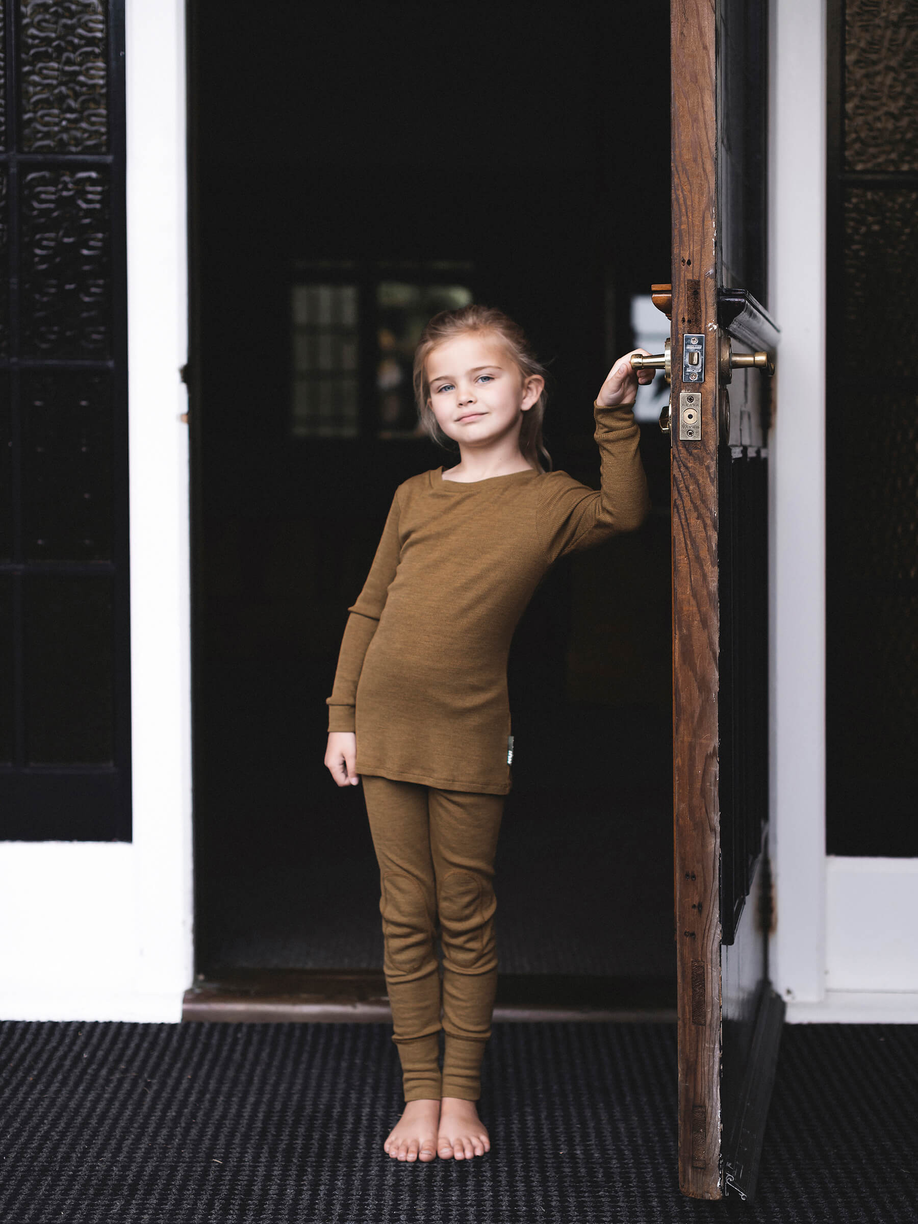 Child MerinoSilk Leggings Kelp